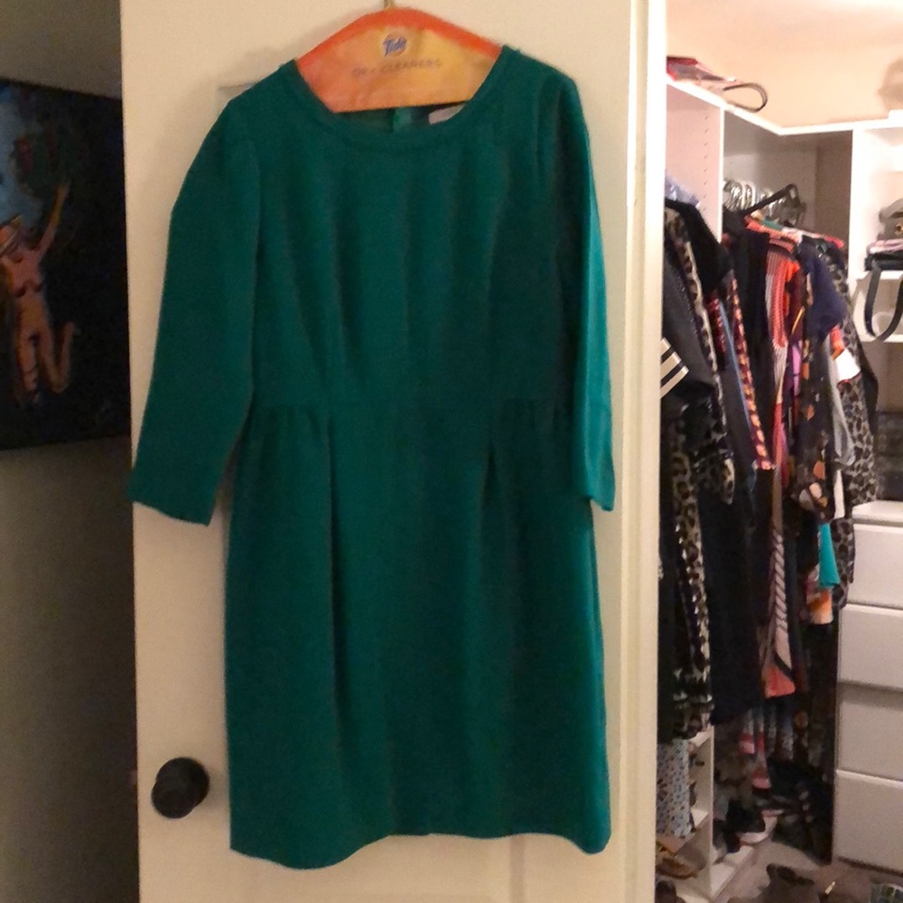 Green J Crew dress